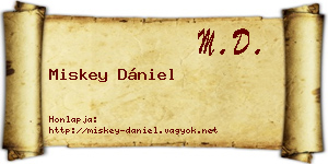 Miskey Dániel névjegykártya